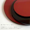 Yamaya Lacquerware Wooden Flower Stand, Round Board, Double-Sided Paint, Red and Black (Size 7, 21cm)
