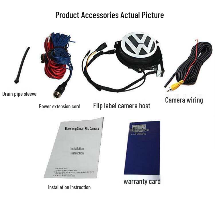 Universal Flip-Up Trajectory Reversing Camera for VW Models: Tange, Magotan, Lamando, Golf 7, Golf 8, Beetle.