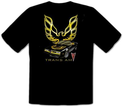 Maglietta nera con logo PONTIAC TRANS AM CAR -542-