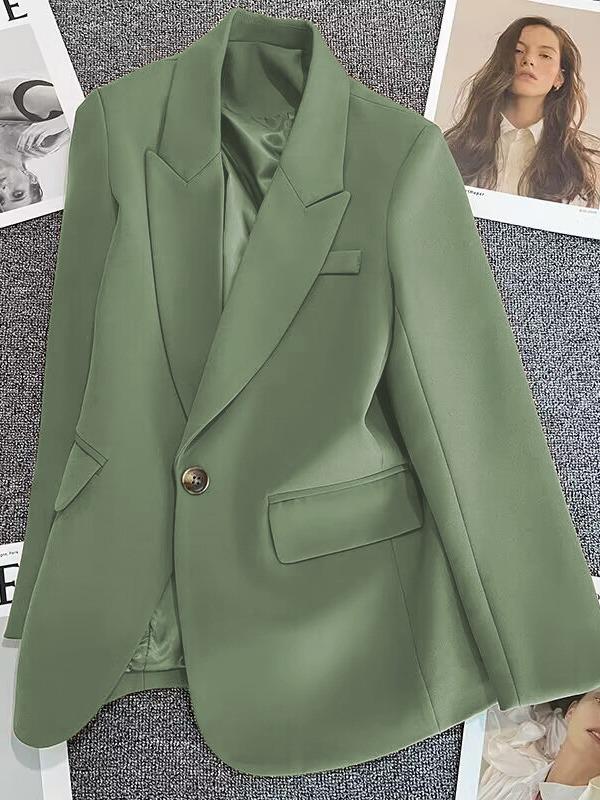 Dámské ležérní texturované sako v korejském stylu na podzim 2025 - Streetwear s dlouhým rukávem