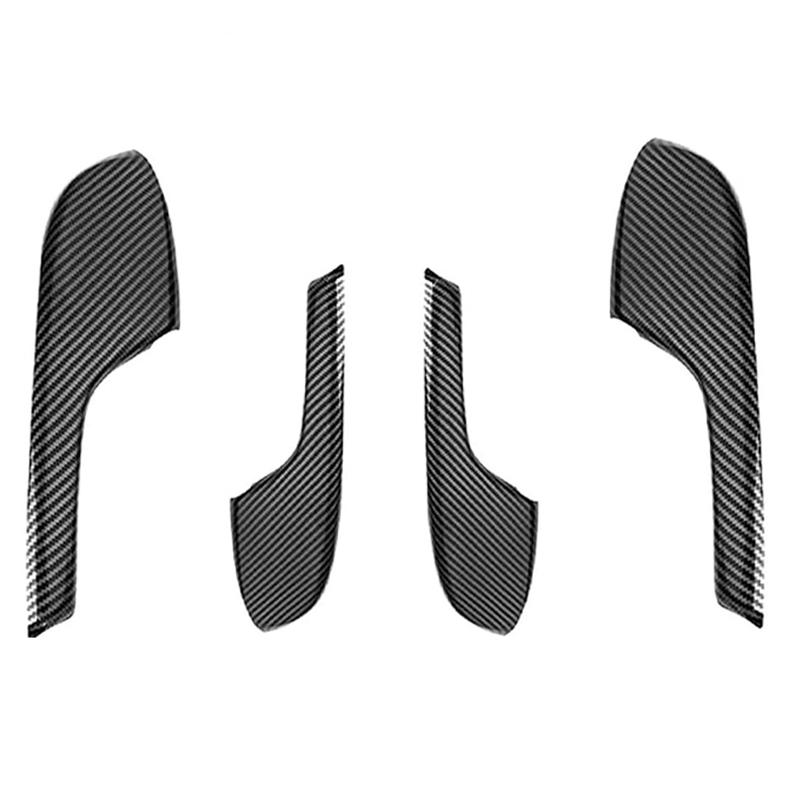 Carbon Fiber Interior Door Armrest Panel Cover Trims for Honda 10th Civic 2016- Auto Parts