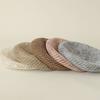 Solid Color Hollow Beret Hollow Knitted Pumpkin Hat Casual Painter Hat  Women