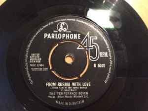 

7inch Record TEMPERANCE SEVEN From Russia With Love R5070 Parlophone 1963 UK Jazz Used