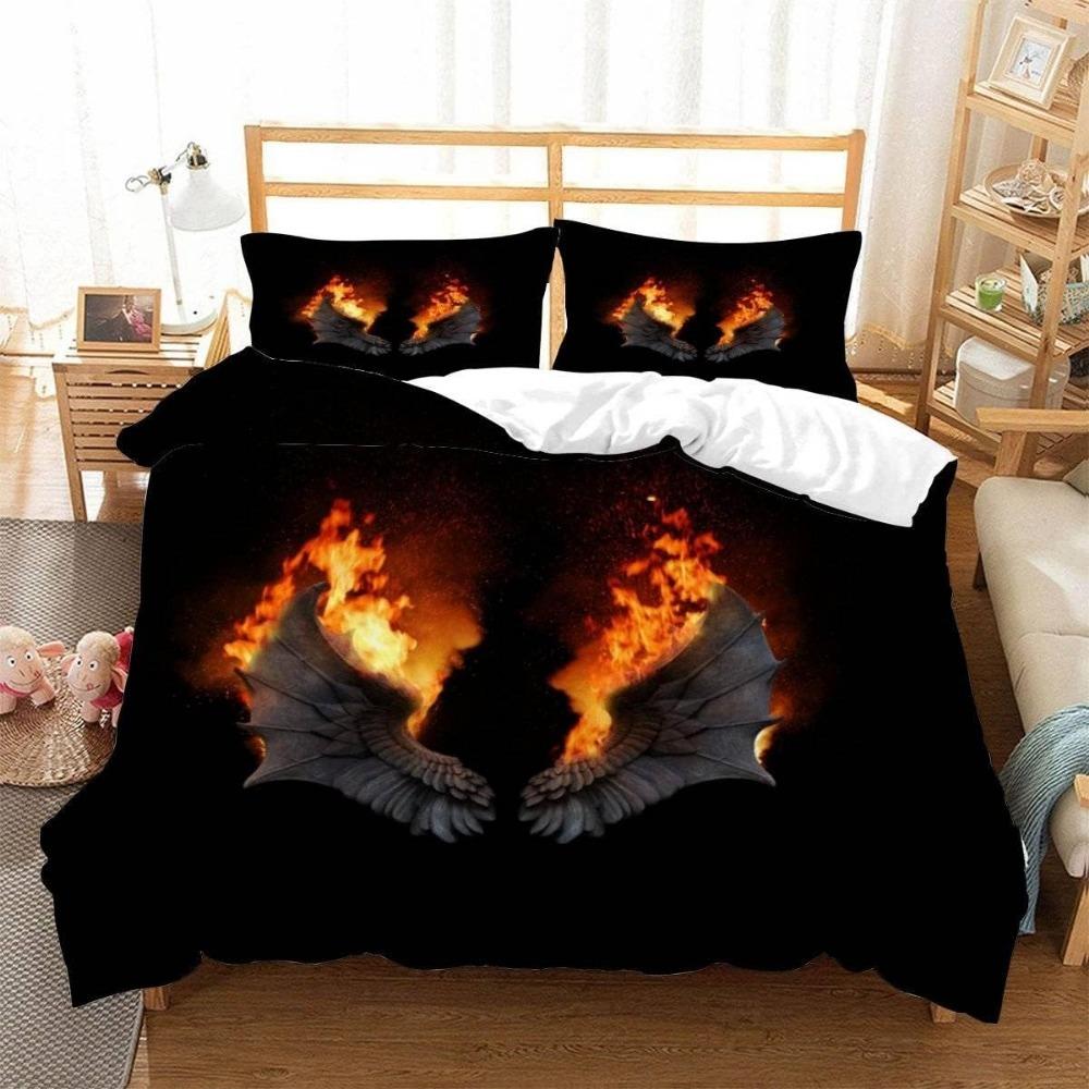 Desenho Animado Dinossauro, Conjuntos de Cama de Microfibra, Roupa de Cama Infantil com Zíper Decoração de Quarto Capa de Edredom para Adolescentes Adulto 3 Peças