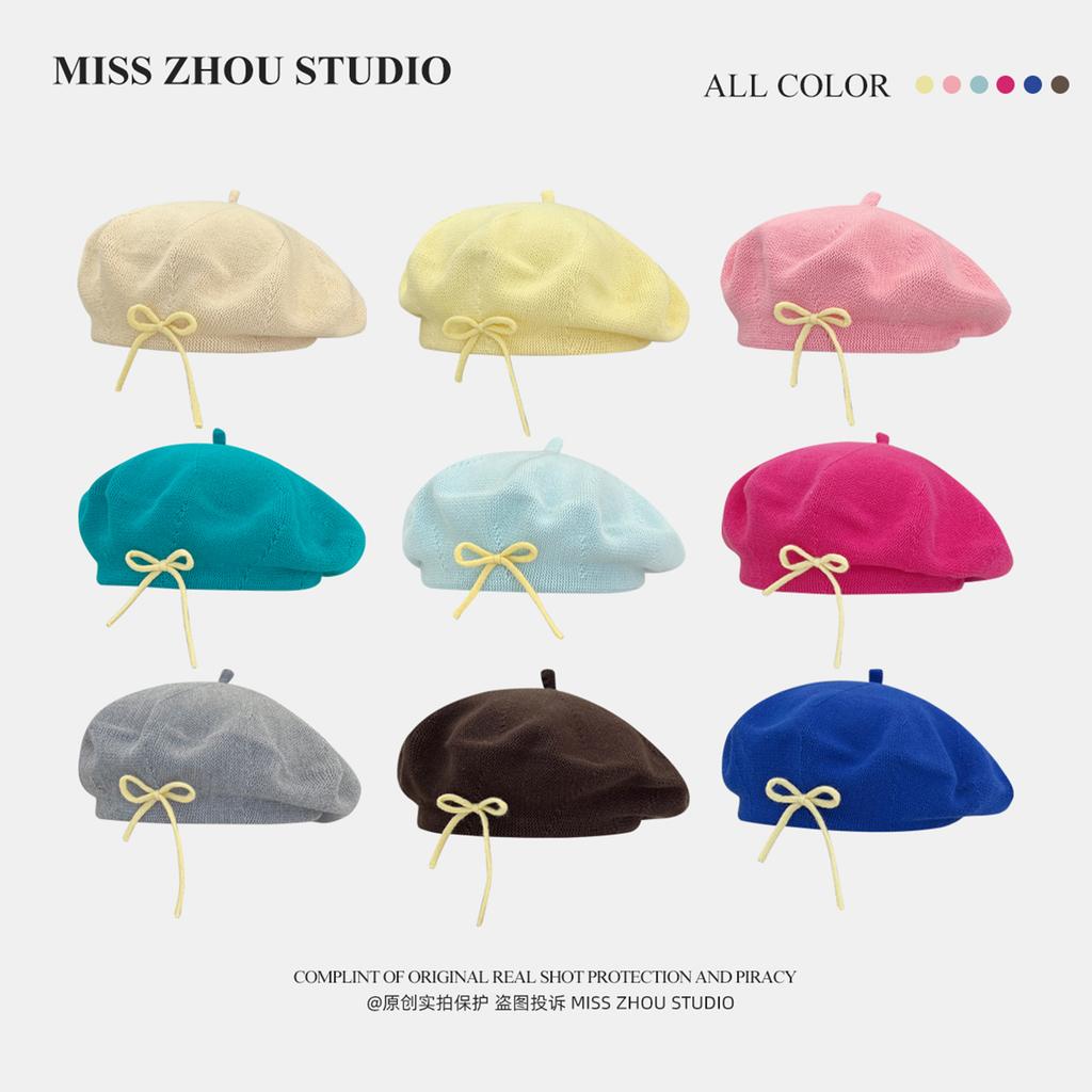 Girls Beret Knit Subculture Painter Hat Festive Hat for Autumn Winter Windproof for Street Photography Props