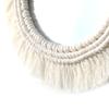 Bohemian Wall Mirror Macrame Fringes Tapestry Round Hanging Mirrors for Bedroom Apartment Entryways Home Decorations