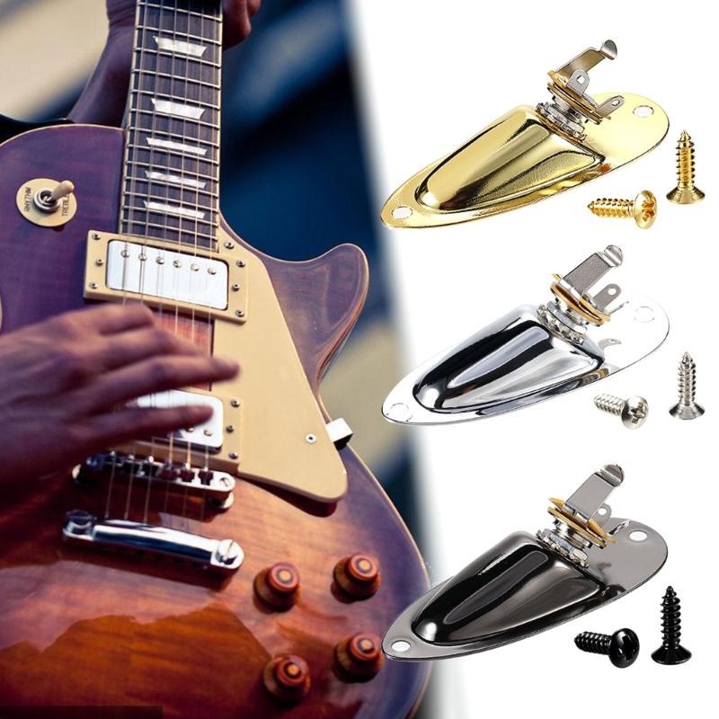 Heavy Duties Guitar Input Output Plate With Rotation Resistant Washer Mounting Screws Set For Stability And Durability