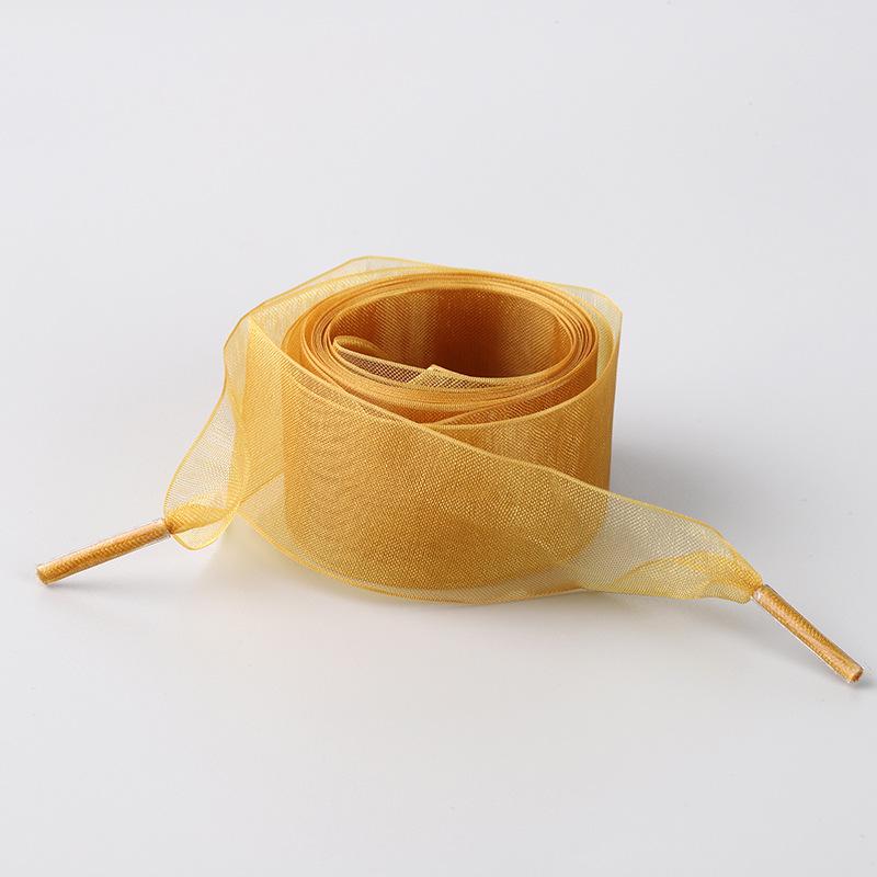 Neue 2,3 cm breite flache Seidenschnürsenkel Mesh-Garn Schnürsenkel Sneakers Seil Schnürsenkel für Schuhe 100/120/140/160 cm Schuhzubehör