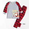 Men's Long-sleeved Plaid Printing Two-piece Parent-child Christmas Pajamas