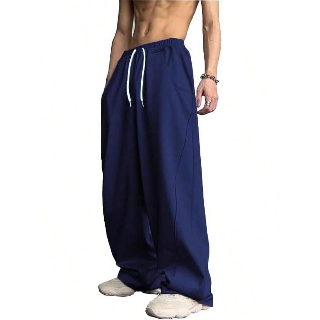 Men's Trendy Versatile Loose High Street Design Straight Leg Pants