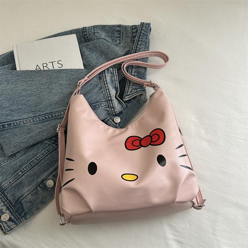 

Fashion backpack cat bag women s 2025 tote bag versatile large-capacity backpack women s light luxury рожевий