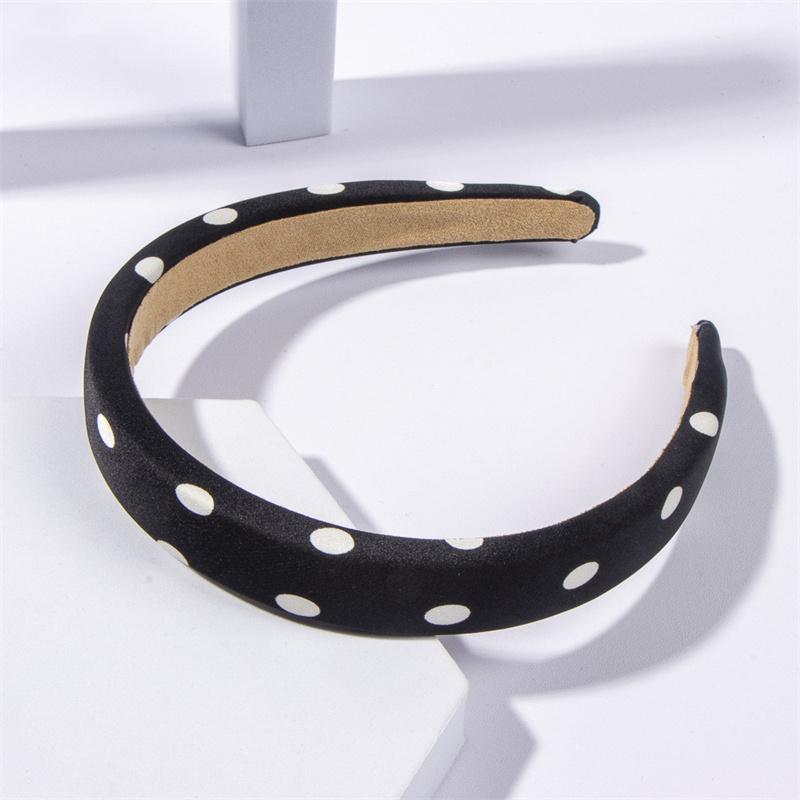 

2 см Простая женская повязка на голову в горошек для дам для умывания лица Удобный повседневный аксессуар для волос для девочек