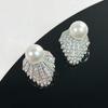 Pearl Mosquito Coil Disc Ear Clips: No-Pierce, Elegant French-Style Earrings for Women