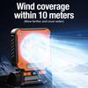 Green/Orange Camping Fan Folding Design Solar Powered LED Camping Light USB Charging LED Lights Solar Electric Fan Car Camping