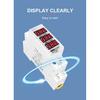 DIN Rail 18mm Voltage Meter AC 40-500V 220V 380V Single Three Phase Modular Voltmeter Indicator LED Digital Display Detector