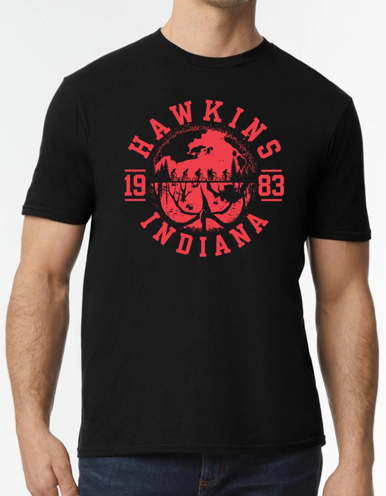 

Hawkins 1983 Printed T-Shirt Stranger Things Vibrant Graphic Print Teen Adult UK XL