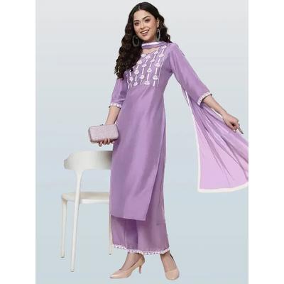 Party Wear Top Tunic Embellished Kurta, Trouser/Pant & Dupatta Set Kurti Dress 2363