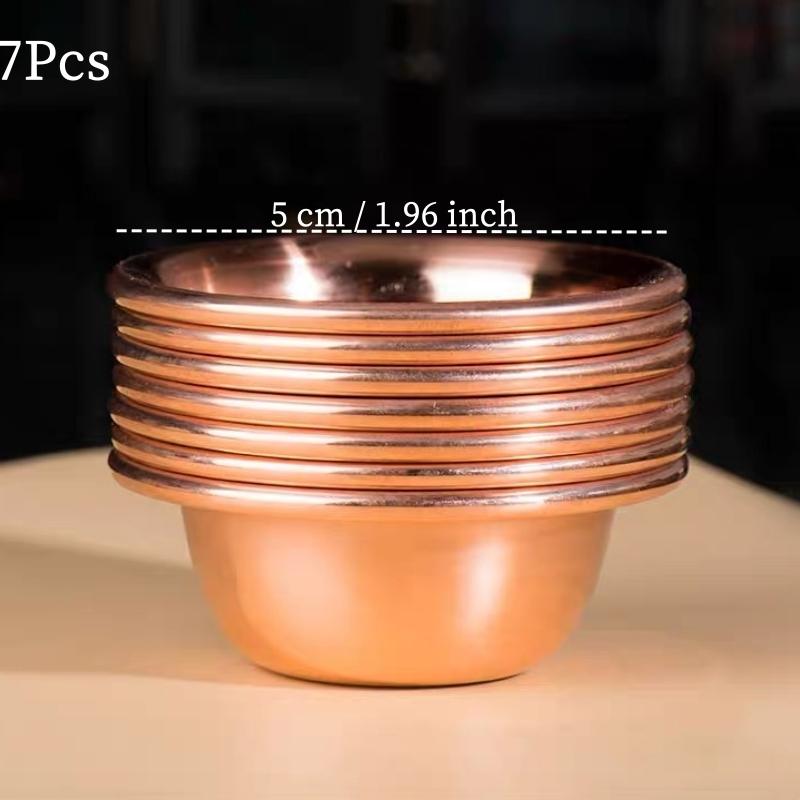 

Pure Copper Buddhist Bowl, Tribute Bowl, Auspicious Luster, Red Tibetan Holy Water Cup, Home Gift, Desktop Decorative, 7Pcs