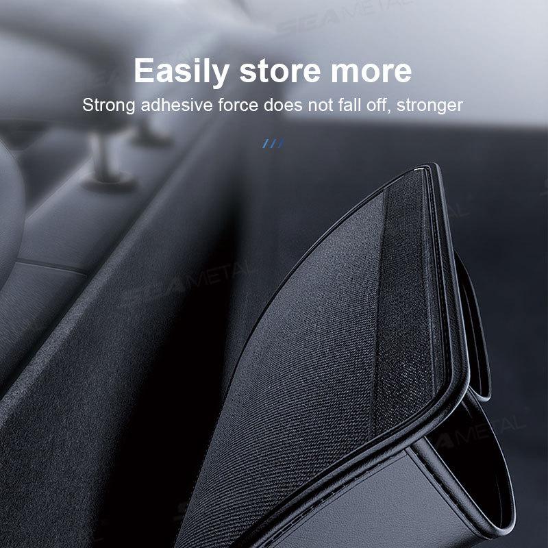 SEAMETAL High-Capacity Car Trunk Storage Bag Leatherette Seat Back Organizer Bag Detachable Hanging Universal Car Storage Pocket