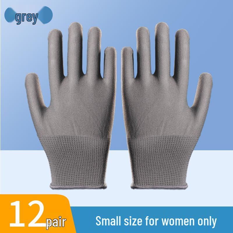 Damen Kleine Nylon Arbeitshandschuhe - Dünn, Langlebig, Rutschfest, Abriebfest für Arbeitsschutz