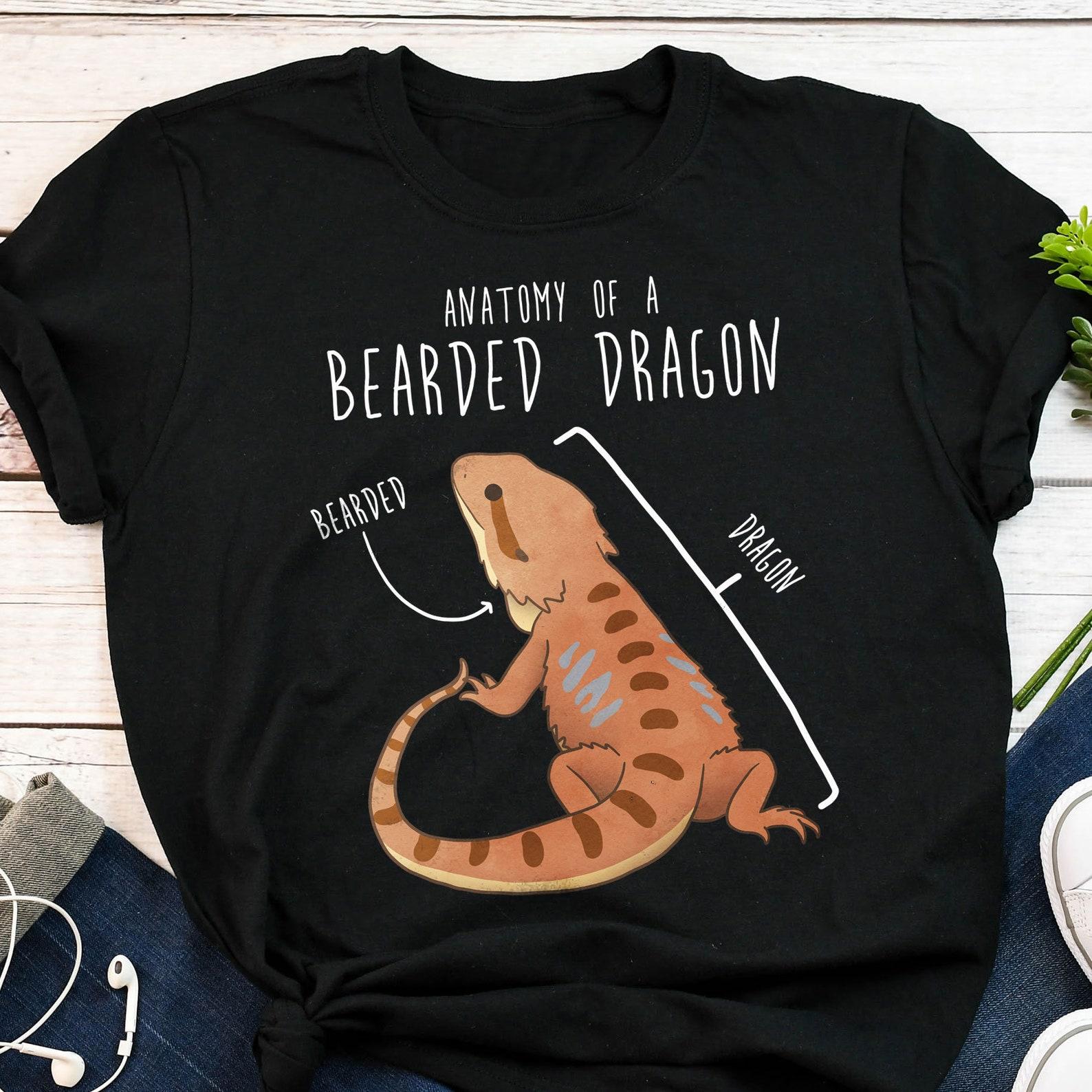 Bearded Dragon Shirt, , Tshirt, Pet Reptile Lover Gift, Funny Lizard T-Shirt, Cute Reptile Tee Beardie Mom Dad Herpetologist 130