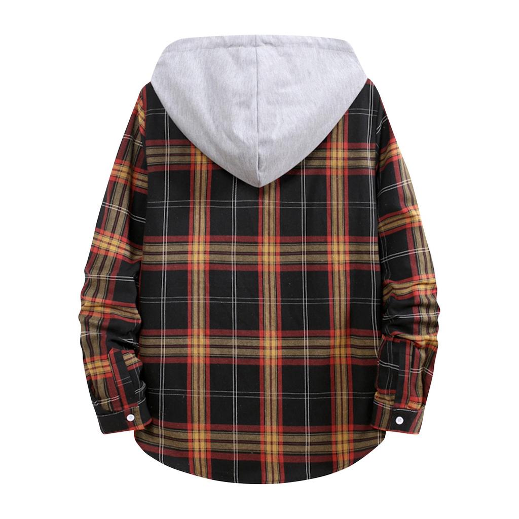 Style Son Hooded Shirt Men's Style Loose Long Sleeve Top