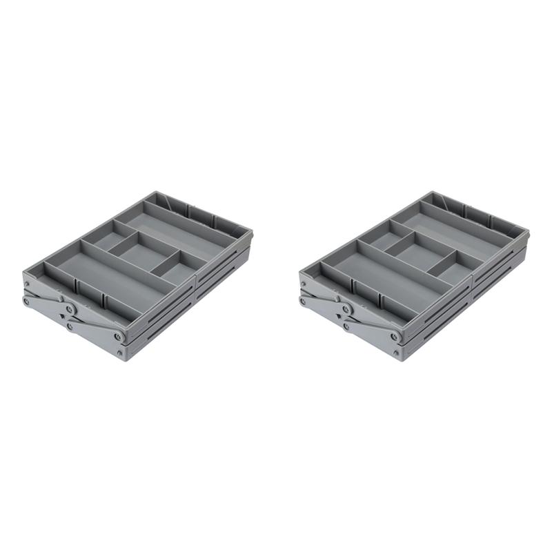 

2Pcs 2 Tier Jewelry Display Stackable Exquisite Jewellery Holder Portable Ring Earrings Necklace Organizer Storage Box C