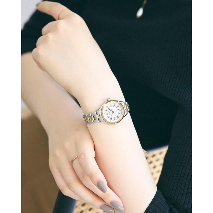 Seiko Lukia SSQW092 Ladies Watch Grow Series Solar Radio Sync, Pure Titanium, Silver & Lady Gold Case/Pink Gradation Dial (Mother of Pearl)