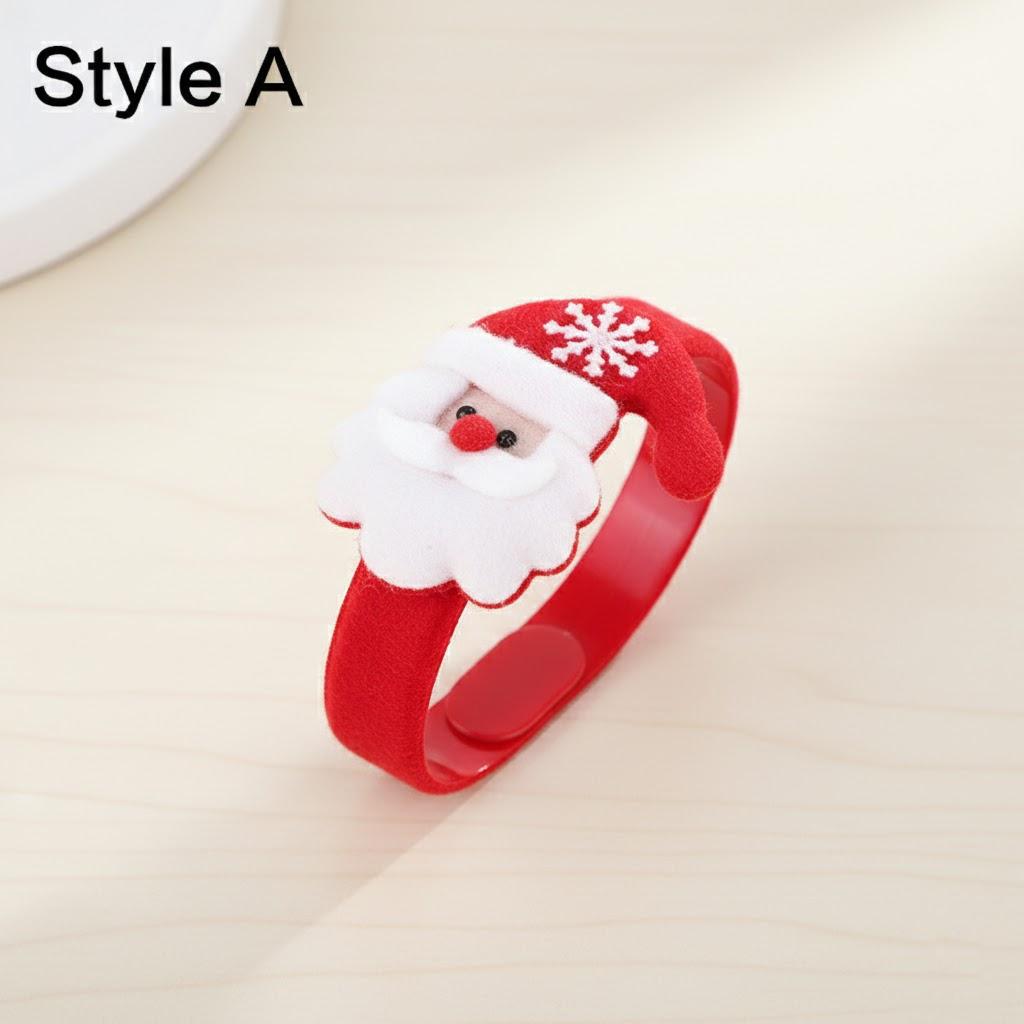 Glow In The Dark Christmas Light Up Bracelets LED Wristbands for Xmas Party Decoration Novelty Wrist Accessories