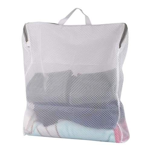 

Star Trusty Large Net Laundry Bag with Handles, Mesh, Zipper Cover, and Gusset for Washing Machine, Outerwear, and Travel Storage