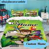 Custom Name Ben Alien Force Bedding Set 3pcs, Bedding Set Including 1pc Duvet Cover And 2pcs Pillowcases for Bedroom, Dormitory Gift