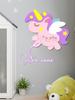 Custom Unicorn Wooden Name Sign Personalized 3D Letter Plaque Pastel Girls Bedroom Wall Decor Baby Shower Newborn Cute Nursery
