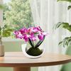 1Pcs Butterfly Orchid Bonsai Simulation Flower Artificial Butterfly Orchid Potted Plant Table Ornament Home Wedding Decoration