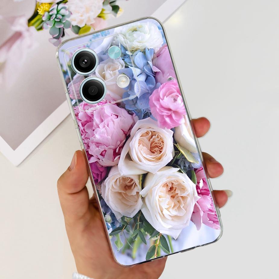 För Xiaomi Redmi Note 13 Pro Plus-skal Lyxigt målat fodral Klar silikontelefonskal för Redmi Note 13 Pro Note13 5G Mjukt skal