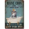 Funny Cat Retro Poster, Aluminum Metal Wall Decor 20x30cm
