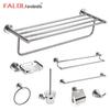 Wall-Mounted 304 Stainless Steel Bathroom Towel Rack and Storage Shelf