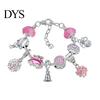 Silver Chain Bracelet Kit DIY Advent Calendar 2025 Making Christmas Charm Beads Countdown Winter Themed Charms Jewelry for Adults Women Teens