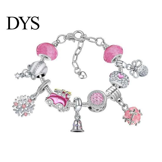Silver Chain Bracelet Kit DIY Advent Calendar 2025 Making Christmas Charm Beads Countdown Winter Themed Charms Jewelry for Adults Women Teens