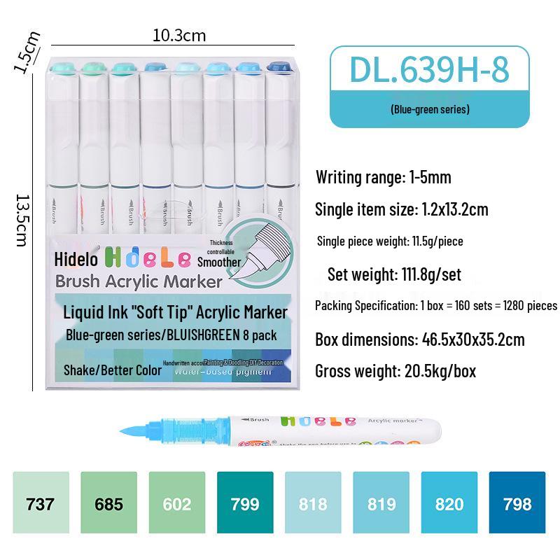 Huideluo Soft-tip Marker Set: Liquid Ink Acrylic Art and Journal Drawing Pens for Students