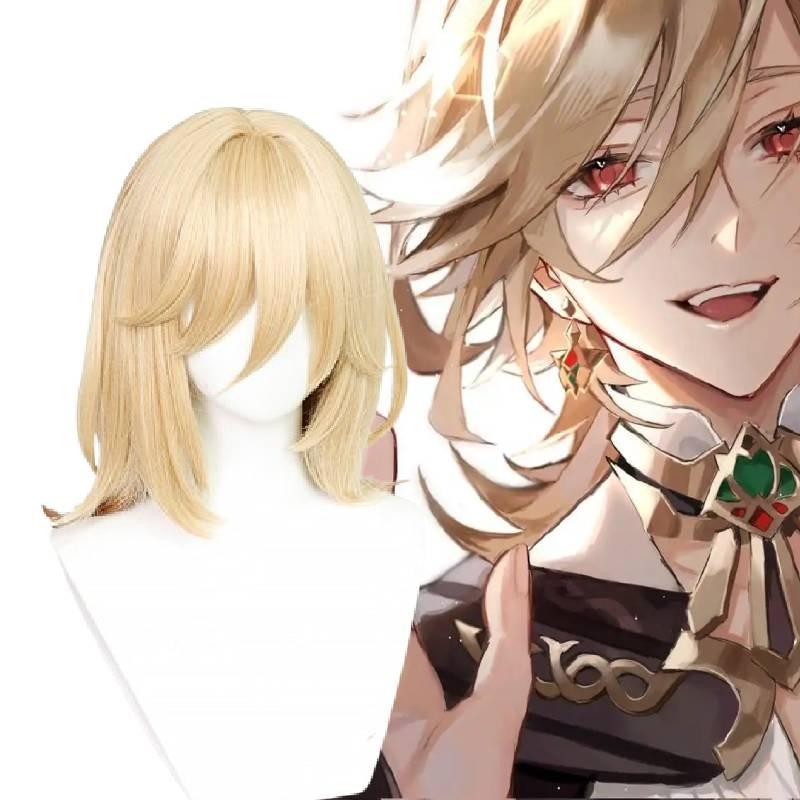Genshin Impact Kaveh Wig Soft Heat-resistant Synthetic Hairpiece 60cm/23in Length