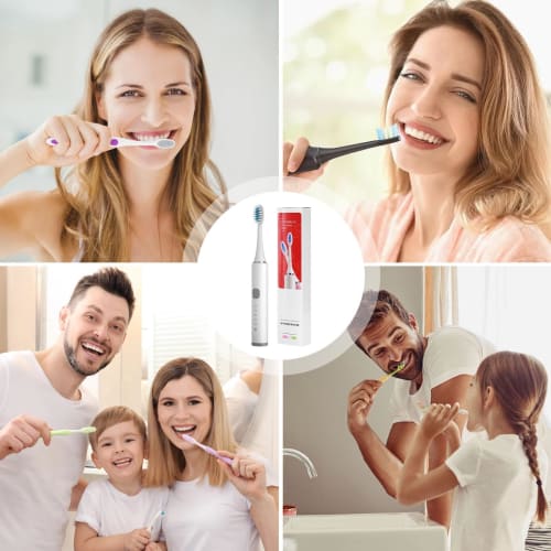 Wuasrgih Electric Toothbrush for Adults, Travel Electric Toothbrush - Adult Electric Toothbrush with 5 Modes | Lightweight Vibrating Toothbrush with S