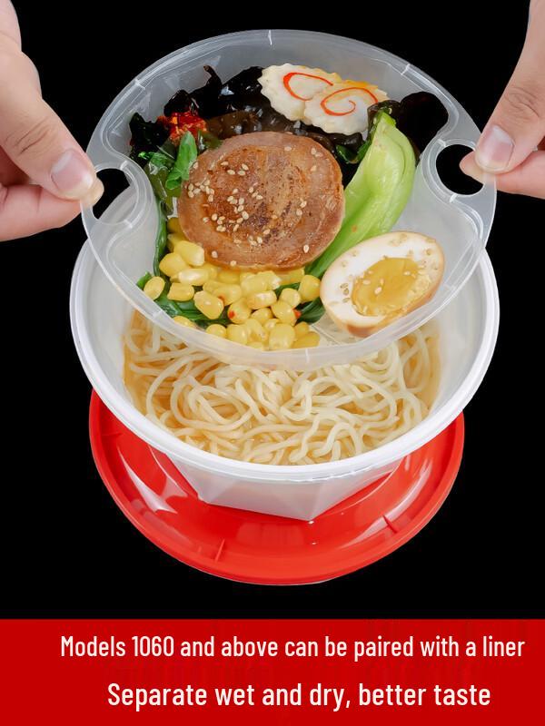 Disposable Round Takeaway Container with Locking Lid