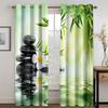 Zen Stones Candle Bamboo Forest Elegant Curtains For Living Room Modern Fashion Window Treatments Curtains