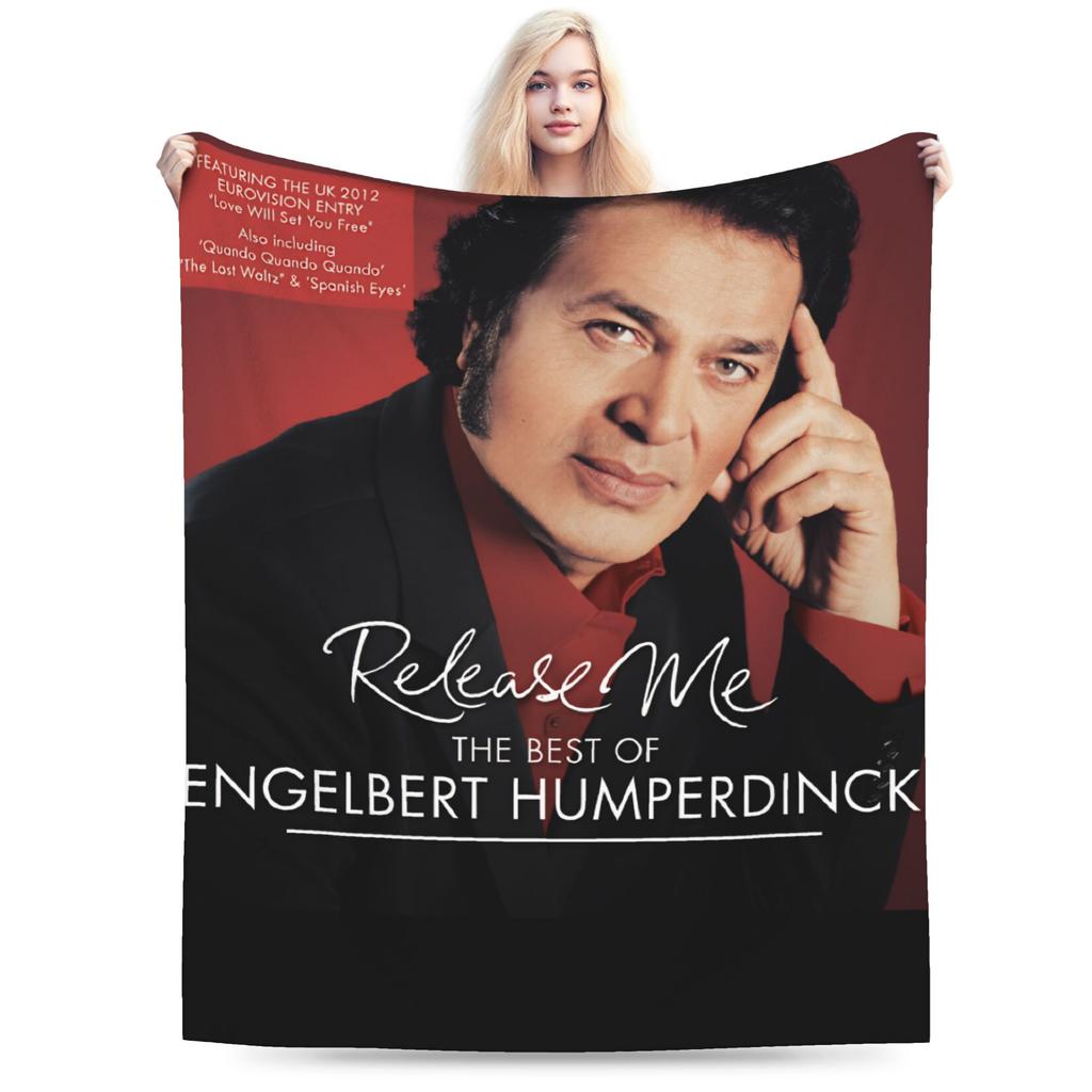 Nová plyšová deka Engelbert Humperdinck pro holky a kluky Flísová přehozová deka na pohovku křeslo gauč postel Teplá měkká přikrývka Dárek
