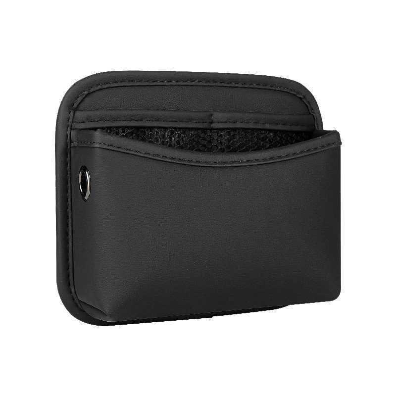 

PU Leather Car Organizer Pocket Bag For Collecting Bag Cards Phone Key Paste Box Self Adhesive Car Storage Pocket чорний