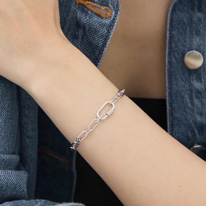 Noailles Silver (W) Link Chain Bracelet S HL3B98068W9