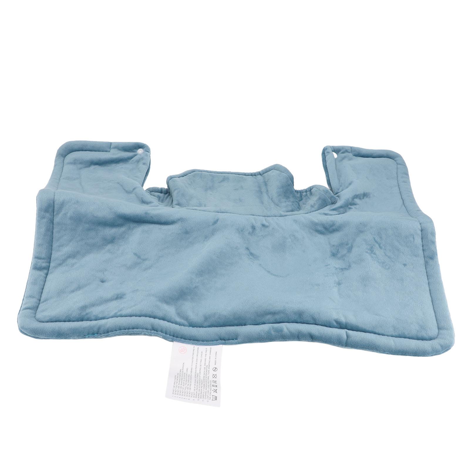 

Одеяло с подогревом для плеч и шеи, электрическая грелка с регулируемой температурой, электрический подогрев шеи US Plug синий