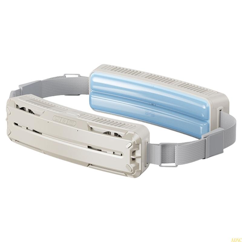 

A0NC USB Перезаряжаемый Поясной Вентилятор с Улучшенной Технологией Охлаждения Портативный Носимый Вентилятор с Зажимом для Ремня для Кемпинга и Путешествий белый