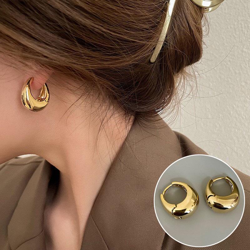 Geometrische Minimalistische Retro Damen Runde Kugel Ohrklemmen - Trendige Nischendesign Ohrringe