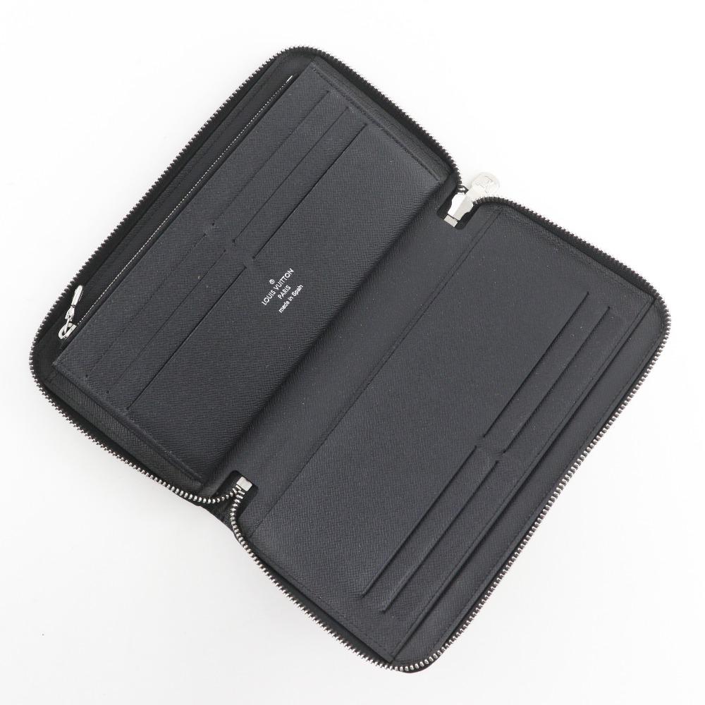 LOUIS VUITTON Zippy Organizer NM Purse M30056 Noir black Taiga mens Used